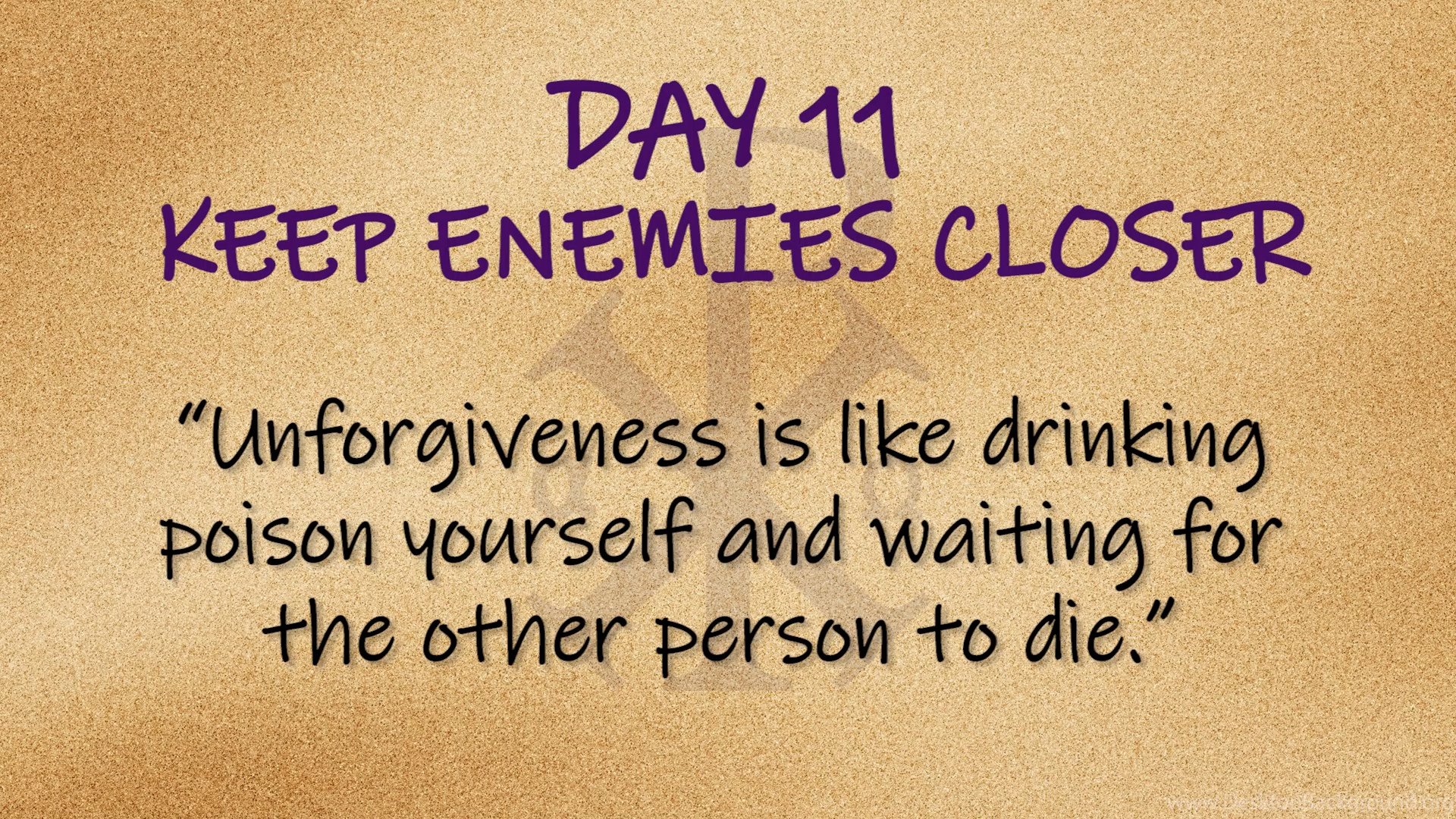 Featured image for “Side by Side – Day 11 “Keep Your Enemies Closer””