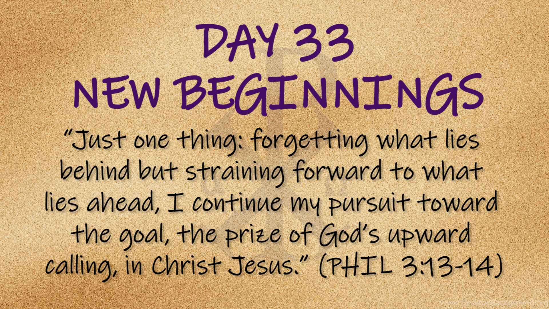 Featured image for “Side by Side – Day 33 “New Beginnings””