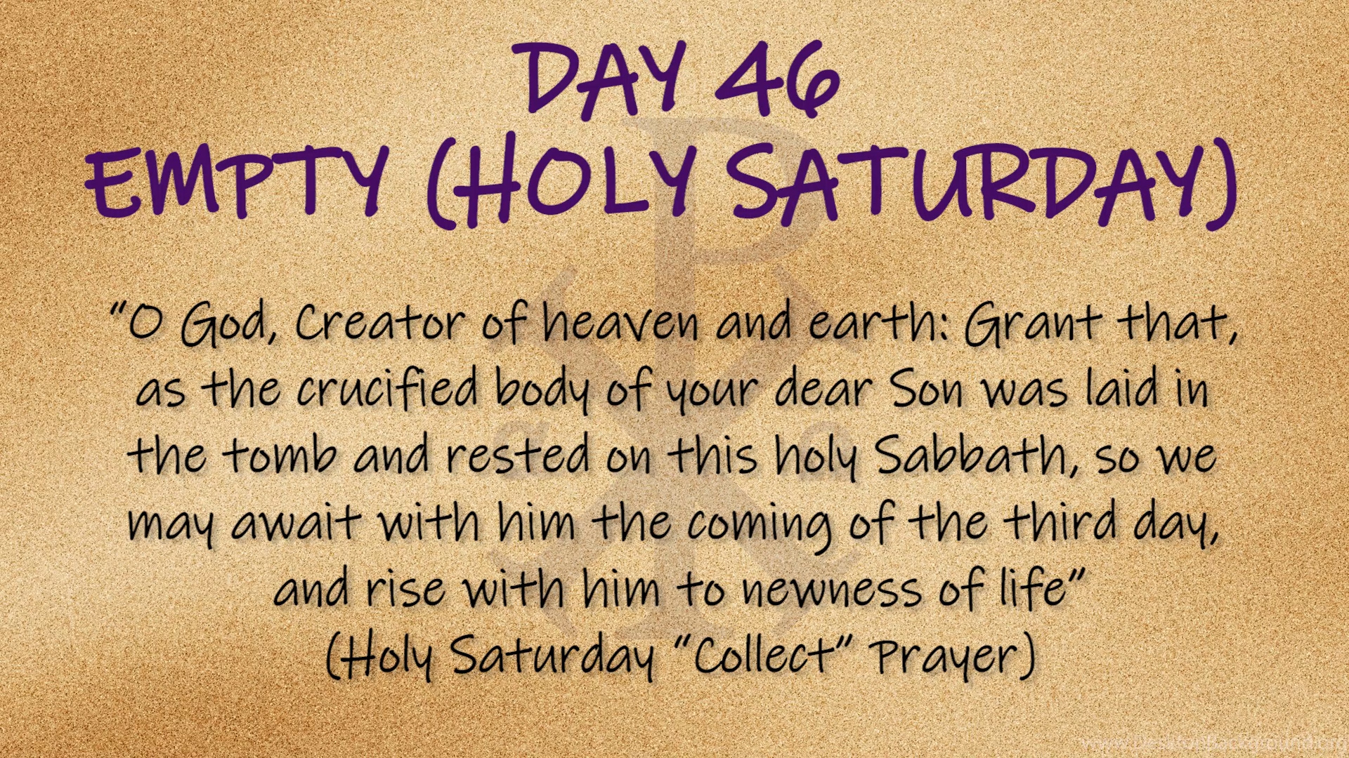 Featured image for “Side by Side – Day 46 “Holy Saturday””