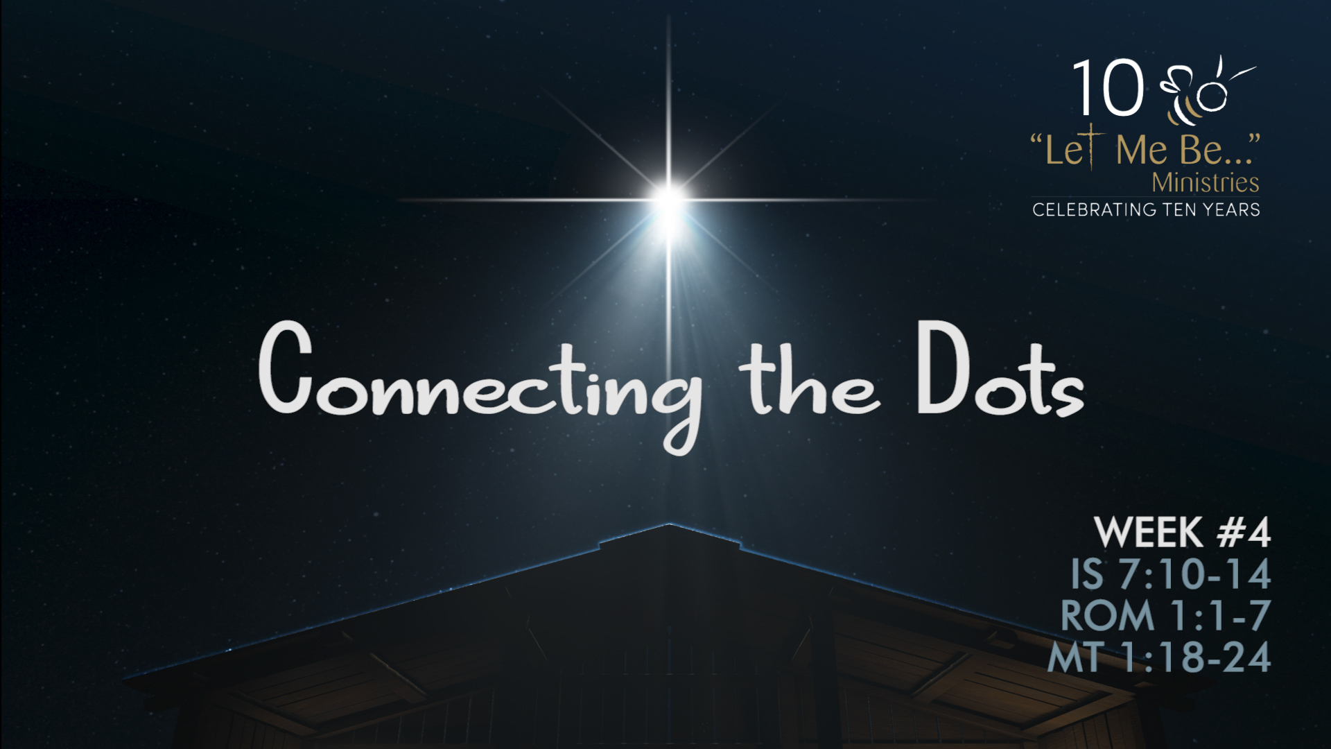 Featured image for “Let It Be Done Unto Me – Week 4 “Connecting the Dots””