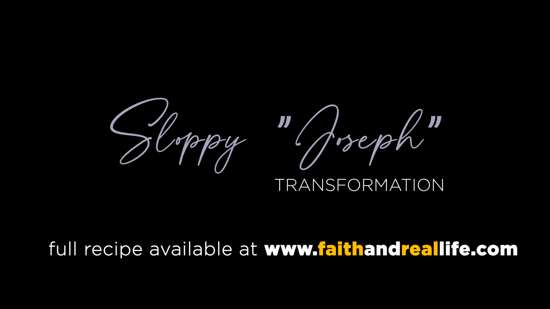 Featured image for “Sacred Nourishment – Sloppy “Joseph””